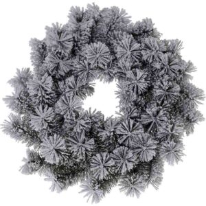 Kerstkrans - groen met sneeuw - 40 cm