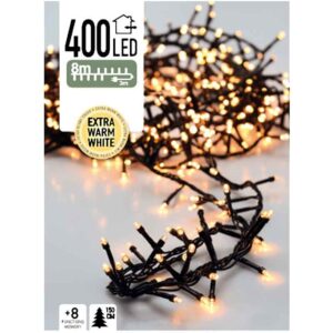 Micro Cluster - 400 LED- 8 meter - extra warm wit - 8 functies + geheugen