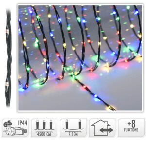 LED Verlichting 1500 LED - 45 meter - multicolor - voor binnen en buiten - 8 Lichtfuncties - Soft Wire